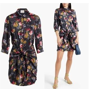 Cinque A Sept Floral Wrap Shirtdress Size 8, NWOT